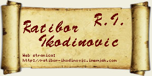 Ratibor Ikodinović vizit kartica